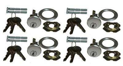 4 sets New Keyed Lock Rim Cylinder Garage Door Set (Keyed Alike) 12 Keys