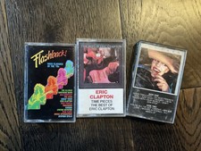 Lot 3 Cassette Tapes Clapton Best Of, Cars Self titled, Flashback Rock Classics