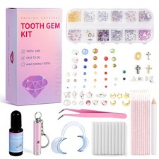 Tooth Gem Kit, DIY Crystals Jewelry Kit, 374 PCS Gem 26 Shapes Professional C...