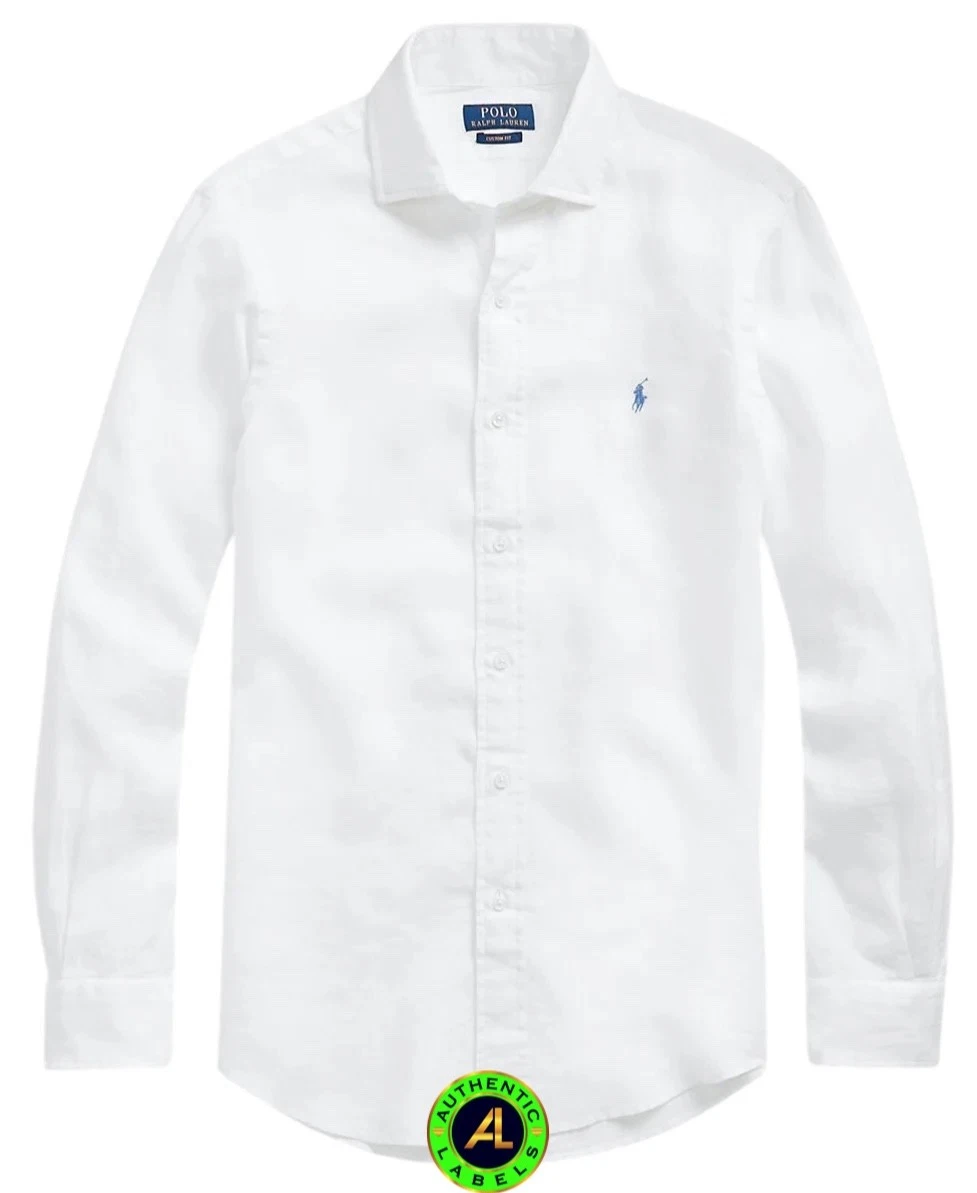Polo Ralph Lauren Custom Fit White Linen Shirt RRP £175
Opens in a new window or tab