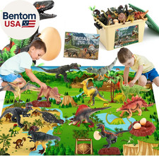 Jurassic Dinosaur Toys Figures,12 PCS Realistic Large Dinosaur Figurines with Ju