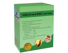 All Natural Dried BSF Larvae for Chickens,Black Soldier Fly Larvae 10 lb Chic...