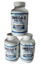 3x Arazo Nutrition OMEGA 3 FISH OIL HIGH EPA DHA Triple Strength 120ct 8/26