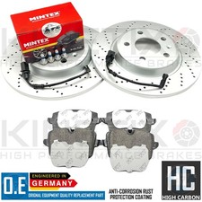 Für Audi A5 40 TFSI F53 Heck Kreuz Gebohrt Bremsscheiben Mintex Beläge & Kabel