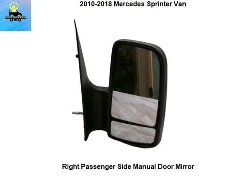 9068109793 10 to 18 Mercedes Sprinter Van Right Manual Door Mirror W/ Tow