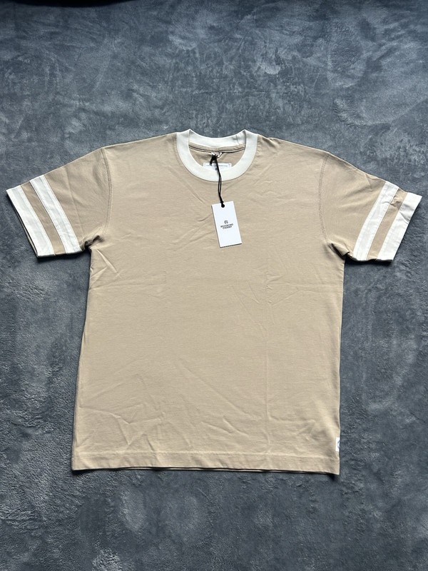 Reigning Champ Short Sleeve Football T-Shirt Dune — Size Medium