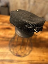Vintage black velvet hat