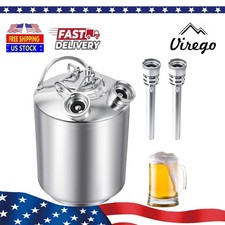 2.5Gallon/10L Stainless Steel Cleaning Keg w/ 2 D Spears Kegerator Cleaning Kit