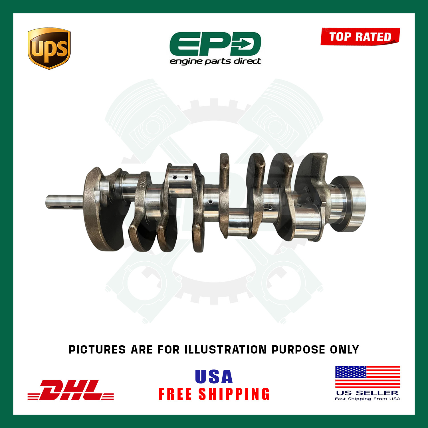EPD Albero Motore Nitrato Per JAGUAR LAND ROVER F-PACE (X761) 508PS 5.0L Benzina foto 2