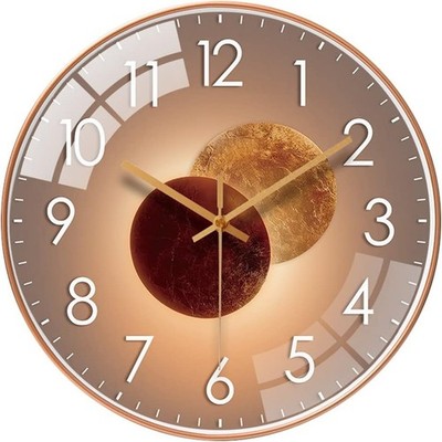 12 Zoll runde nicht tickende Wanduhr, große Zahl moderner Quarz Batteriebetrieb