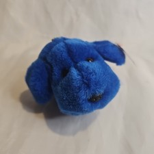 Puffkins Buster Blue Dog Plush Keychain Swibco Vtg 9-13-2000 Mini Y2k