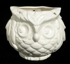 Vintage Royal Haeger White Owl Hanging Planter