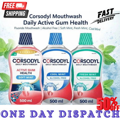 Corsodyl Extra Fresh Daily Complete Protection Mundspülung für gesundes Zahnfleisch 500ml