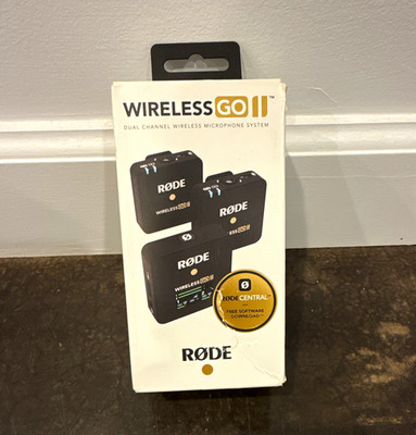 Rode Wireless GO II Dual Channel Wireless Microphone System, Black, USB-C