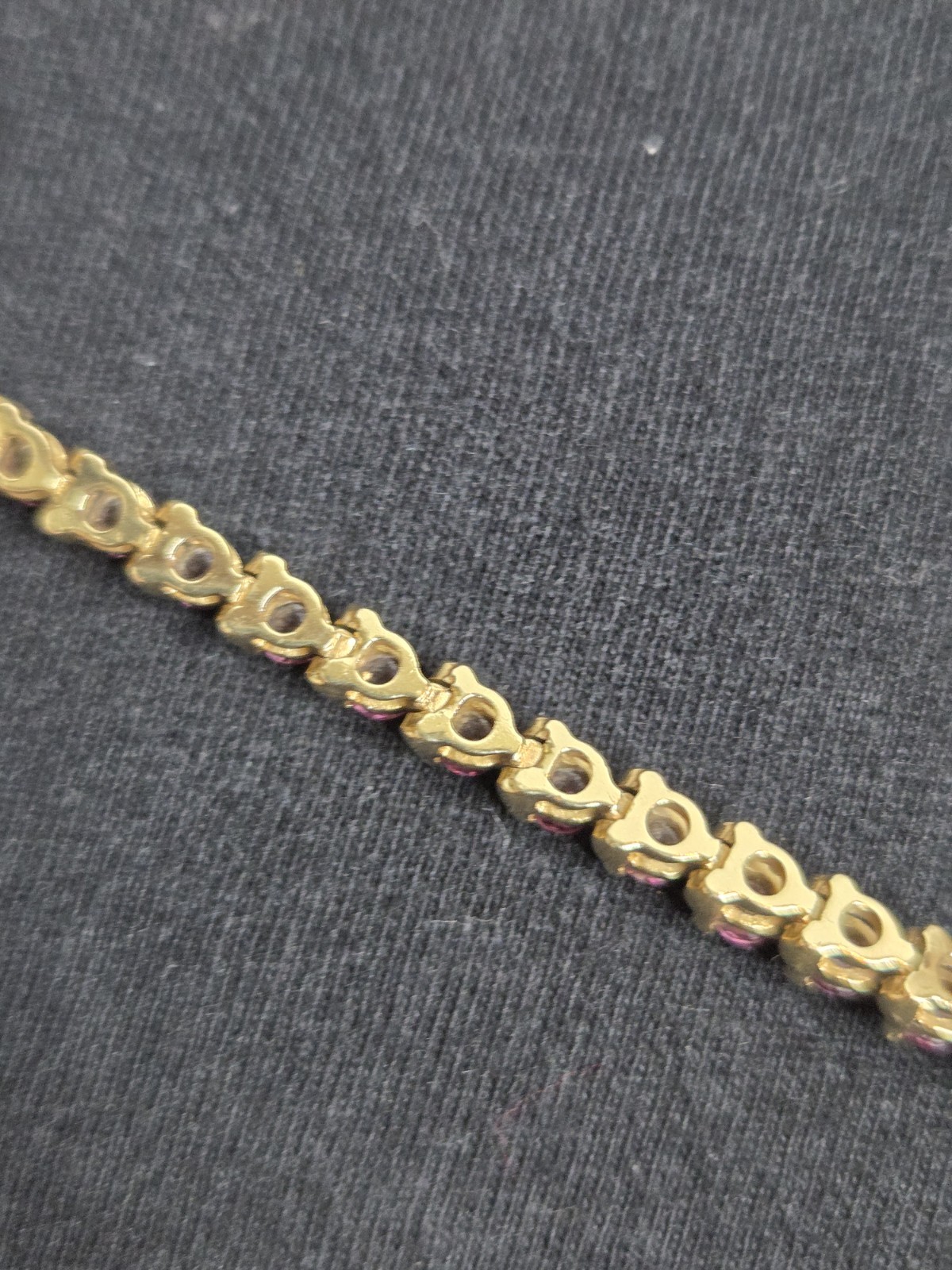 Solid 14k Yellow Gold Stunning Ruby Bracelet - image 5