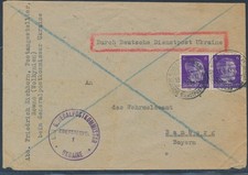 Okupacja Ukraina Poczta służbowa List Komisarz Poczty Generalnej Rowno 1943 Bamberg (2300