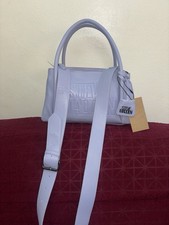 Steve Madden Light Purple Satchel Top Handle Bag w/ Detachable Strap, Embossed  
