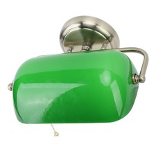  Zielona kinkiet bankierski z przełącznikiem łańcucha pociągowego vintage kinkiety do domu