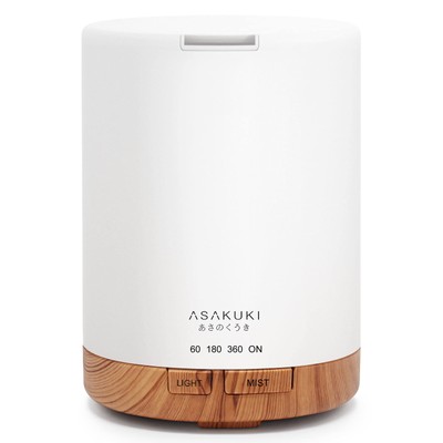 ASAKUKI 300ml Diffusor für ätherische Öle, Ultraschall Aromatherapie Duft Luftbefeuchter