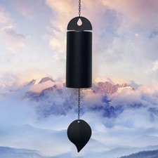 Deep Resonance Serenity Bell Large Metal Cylinder Wind Chimes Outdoor Windbell D