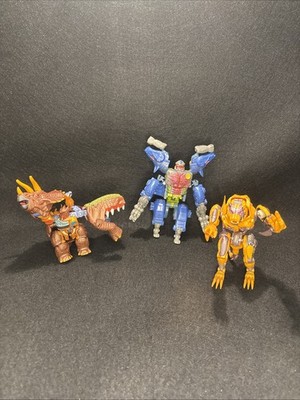 Transformers Beast Wars Transmetals Lot Of 3 -No Weapons-Not broken- Incomplete