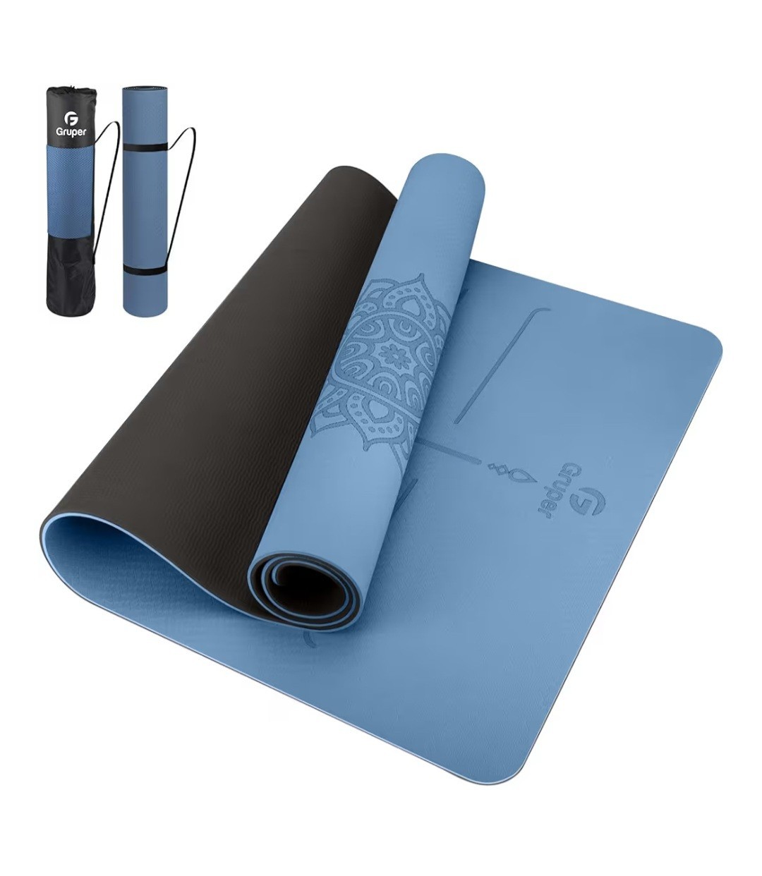 Yoga Mat Non Slip TPE Extra Wide Yoga Mat with Alignment Mark, 72