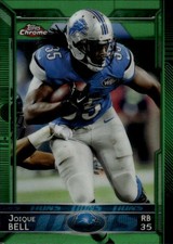 2015 Topps Chrome Joique Bell #83 Green Refractor Detroit Lions 34O