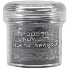 Ranger Embossing Powder-Black Sparkle - EPJ-37460