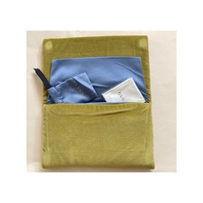 New GUCCI Soft Pear Green Velvet Foldover Glasses Case Cloth Pouch Authentic