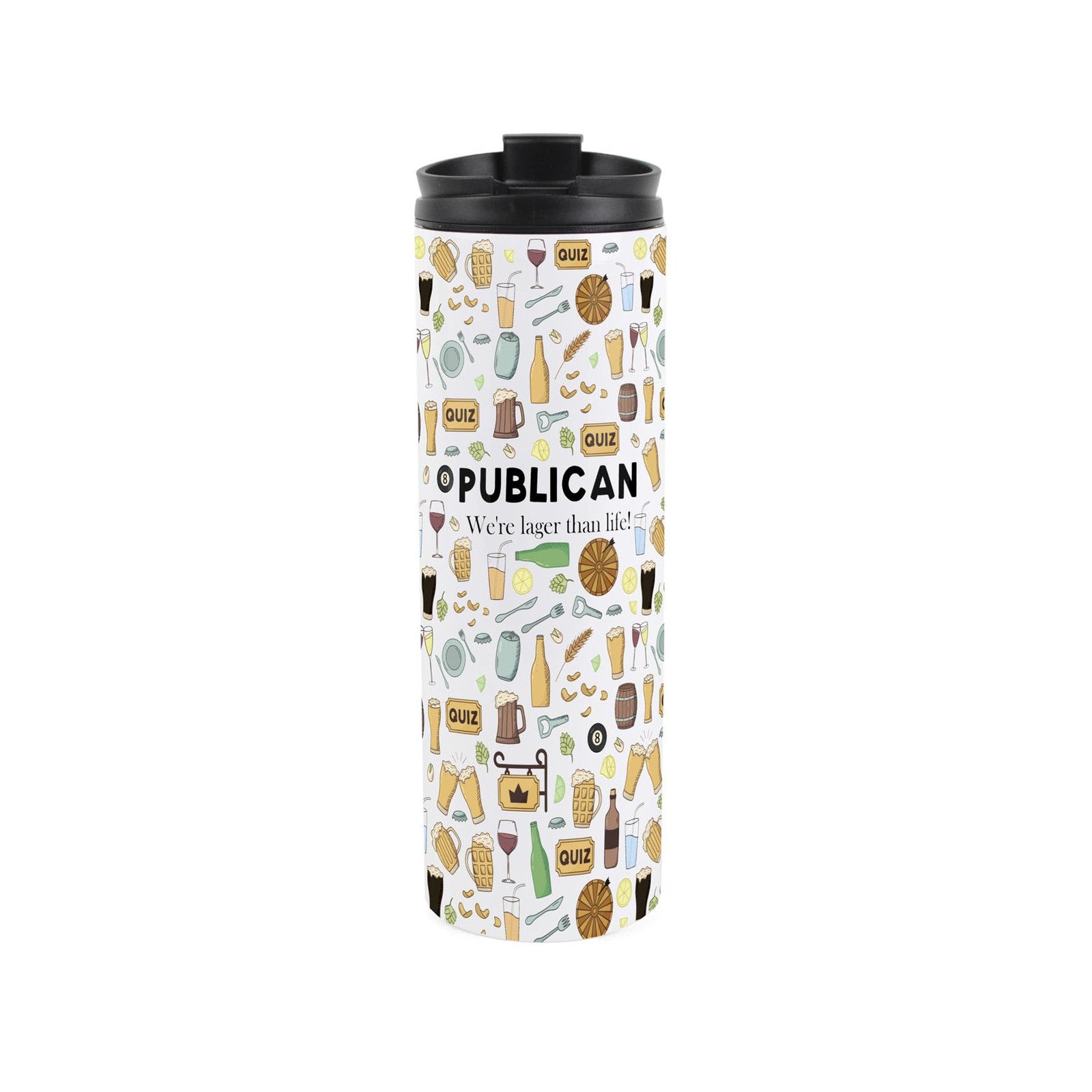 Publican Travel Flask - Reusable Stainless Steel Vacuum-Sealed 500ml Gift