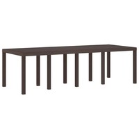 Poly-Rattan Gartentisch 250X100X73 Cm Braun Wetterfest Terrasse