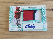 Orlando Martinez - 2021 Leaf Trinity # 88/99 Emerald Rookie Patch Auto #PA-OM2