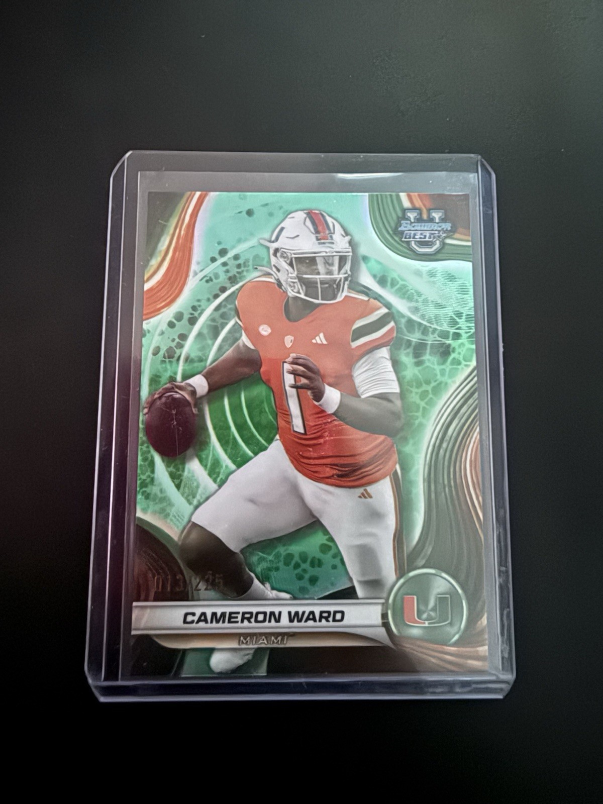 2024 Bowman's Best University - Cameron Ward #8 Aqua Refractor #013/225 TITANS