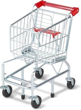 Toy Shopping Cart Grocery Store Pretend Play Toys W/ Sturdy Metal Frame 