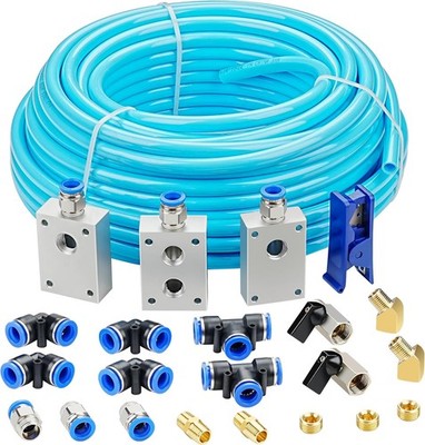 1/2 OD Compressed Air Piping System and Shop Air Line Kit with 100Ft TPEE Tubing