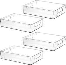 Large Clear Plastic Storage Bins, Pantry Organizers and Storage Containers Fridg