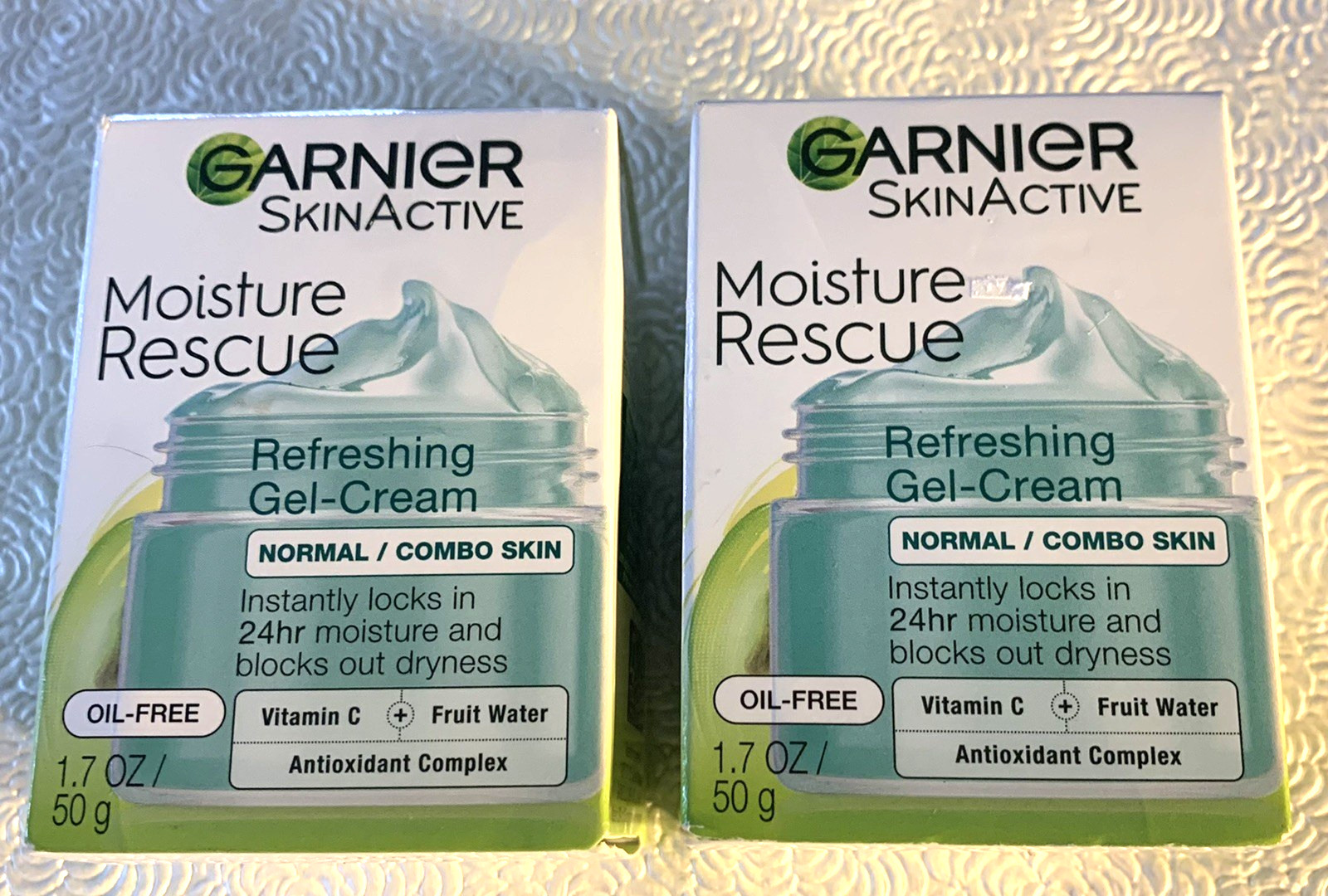 2 X  Garnier Skin Active Moisture Rescue Gel Cream Normal/Co
