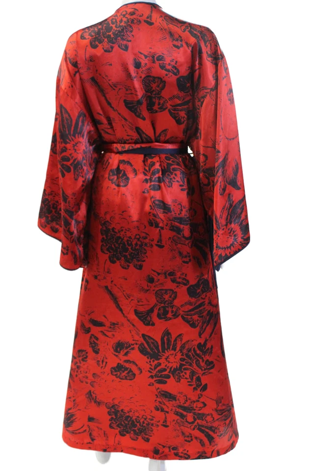 Natori Womens Floral V-neck 3/4 Sleeve Robe Size Small - Image 3 of 4