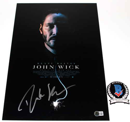 WRITER DEREK KOLSTAD SIGNED 'JOHN WICK' 12x18 MOVIE POSTER 4 CREATOR BECKETT COA - Picture 2 of 3