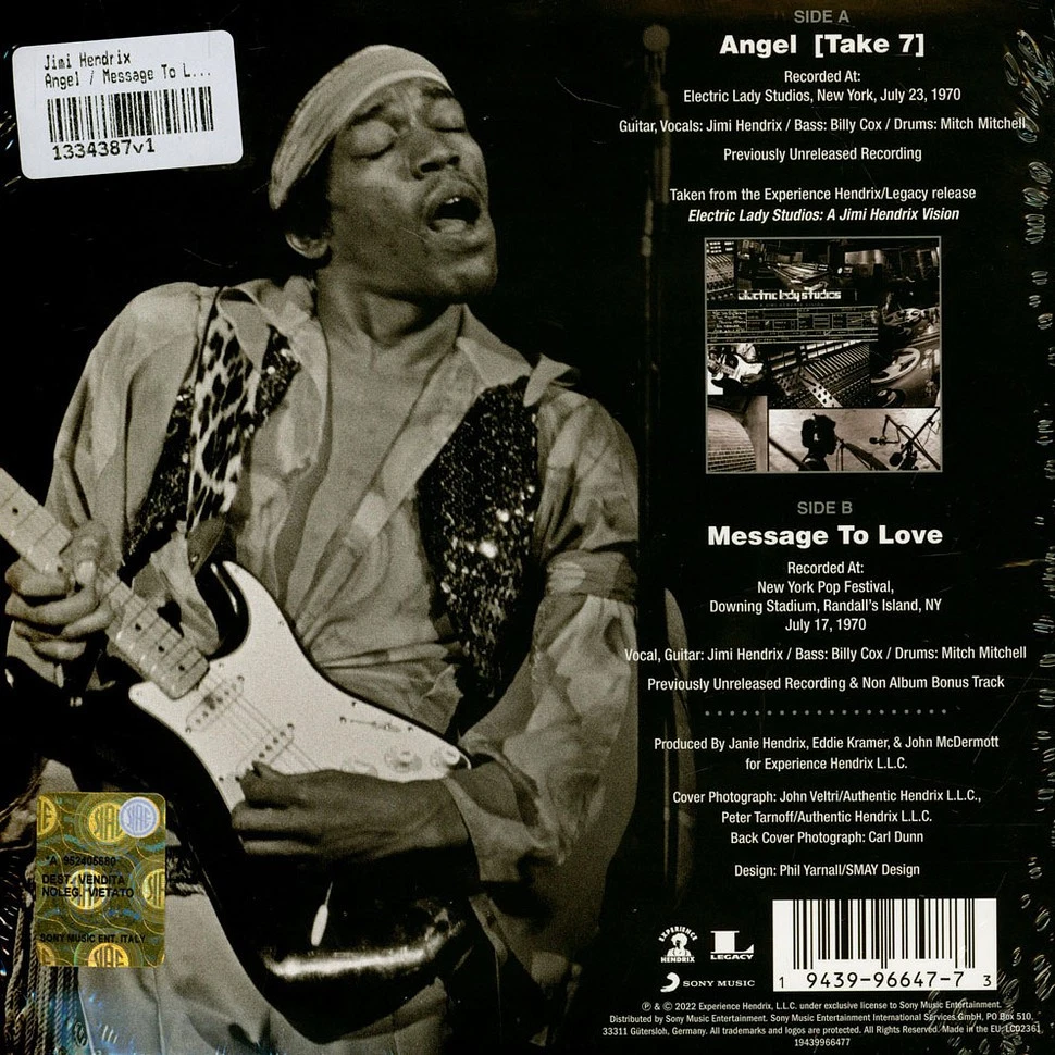 Jimi Hendrix - Angel / Message To Love Indie Excluisve Wh (2024 - WW - Original)