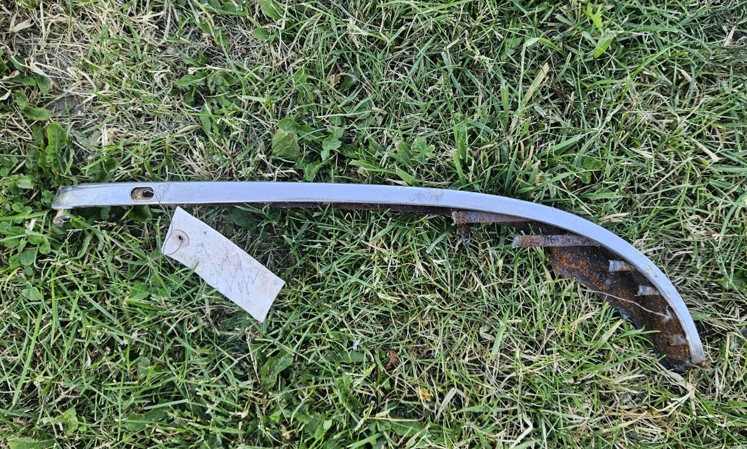 OE Original 1939 Chevy Left Upper Grille Trim To Hood 39 Chevrolet Stainless 
