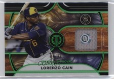 2022 Topps Tribute Stamp of Approval Relics Green 18/99 Lorenzo Cain #SOA-LC qf6