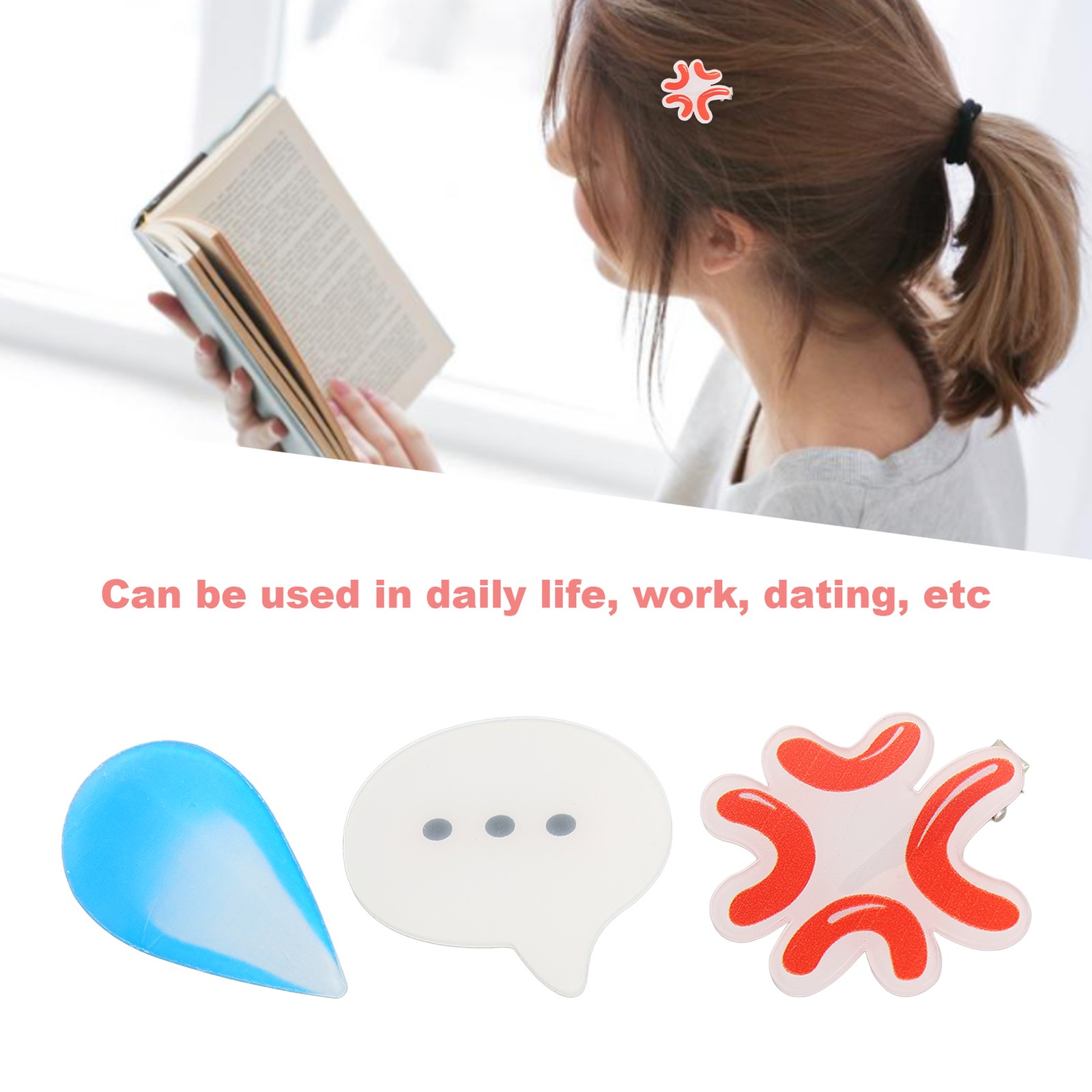 NEW 6pcs Cute Hair Clip Funny Shaped Hair Pins Hair Accessories For Daily Dating