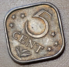 1971 Netherlands Antilles 5 Cents