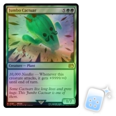 FOIL JUMBO CACTUAR Final Fantasy FIN Magic MTG MINT CARD
