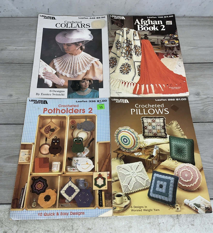 Lot Of 29 Leisure Arts, Leaflet, VTG Knitting, Crocheting Books. Random Vintage - Image 3 of 4