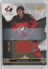 2018 Upper Deck Team Canada Juniors Premium Swatch 199/199 Jake Bean #2 Auto z3c