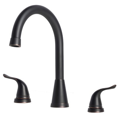 Contemporary Bathroom Widespread Vanity Sink Faucet Oil Rubbed Bronze