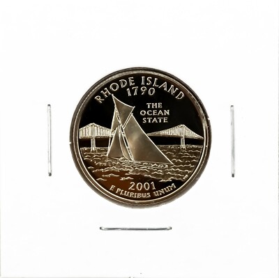 2001-S 25c Proof Rhode Island State Quarter