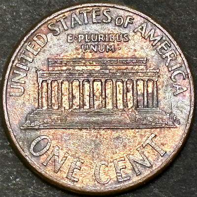 2000-D LINCOLN MEMORIAL CENT PENNY AU/BU TONED DETAILED COIN